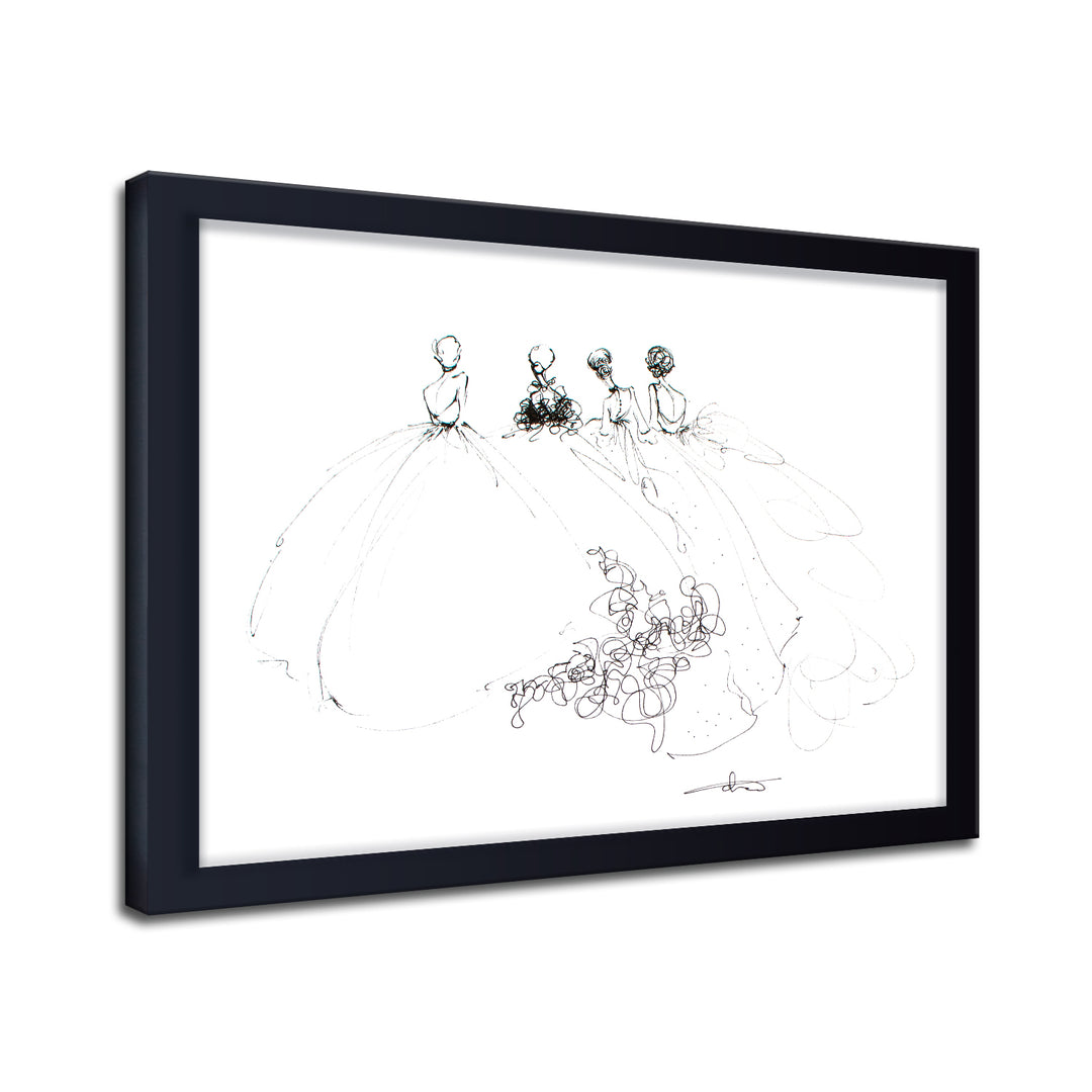 'Study Of Dress No.2' Framed Print Wall Art