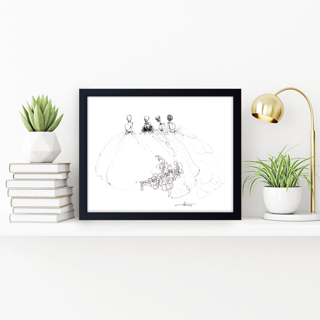 'Study Of Dress No.2' Framed Print Wall Art