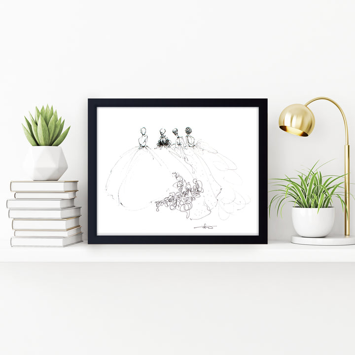 'Study Of Dress No.2' Framed Print Wall Art
