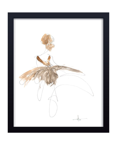 'Study Of Dress No.4' Framed Print Wall Art
