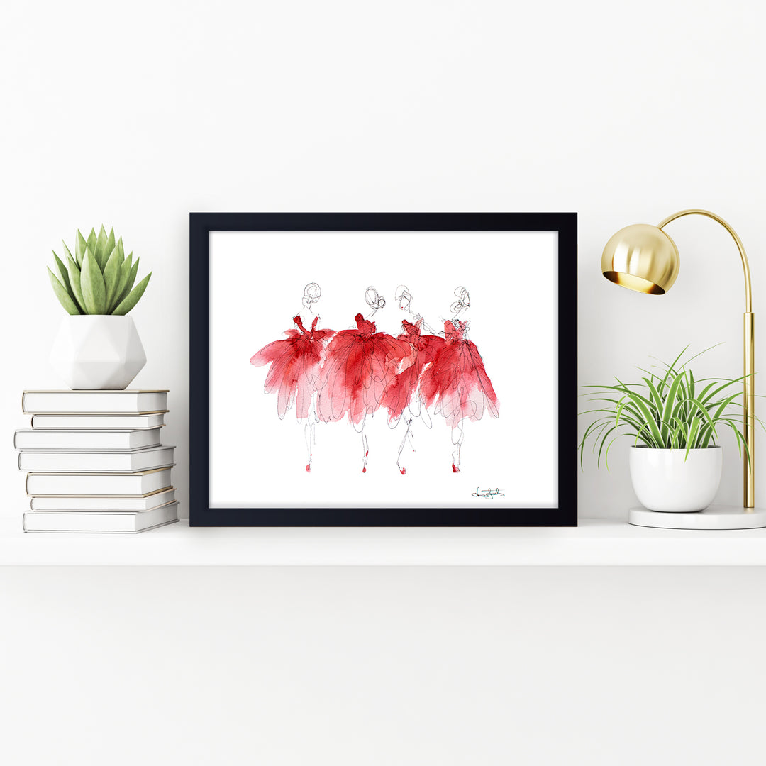 'Ballerinas In Waiting' Framed Print Wall Art