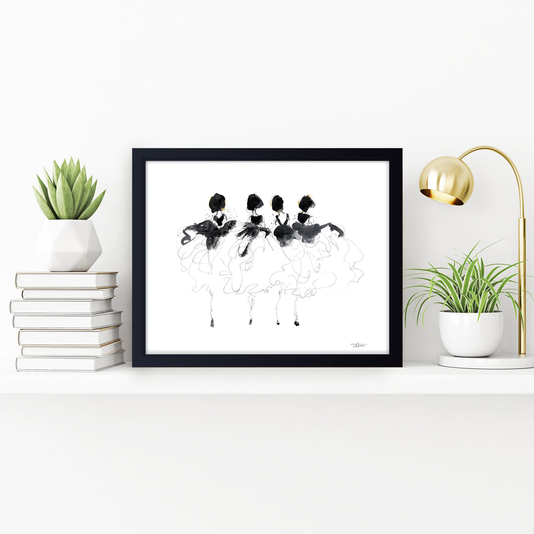 'Cancan No.4' Framed Print Wall Art