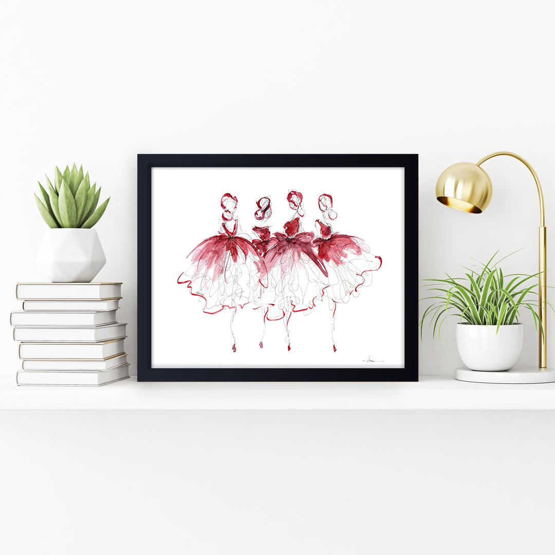 'Sunday Dancers' Framed Print Wall Art