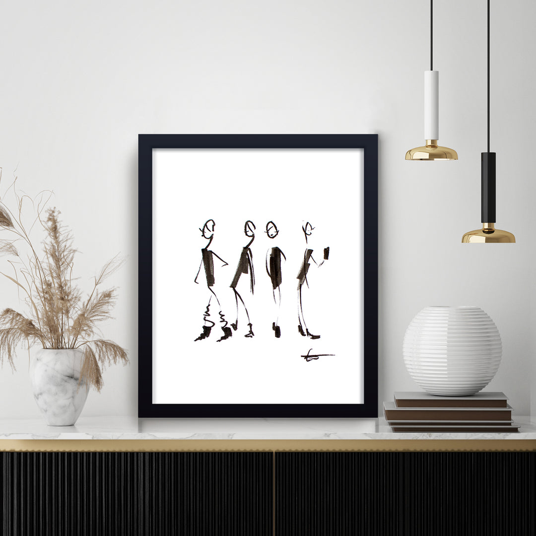 'City Standing' Framed Print Wall Art