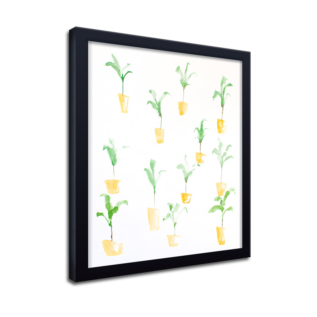 'Yellow Pots' Framed Print Wall Art