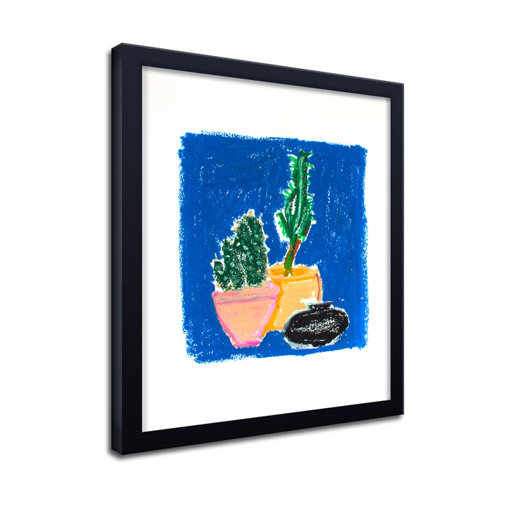 'Cactus In Blue' Framed Print Wall Art