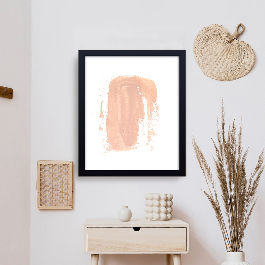 'Dust Pink Wave' Framed Print Wall Art