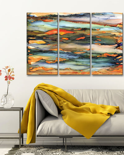 Methane' 3 Piece Wrapped Canvas Wall Art Set