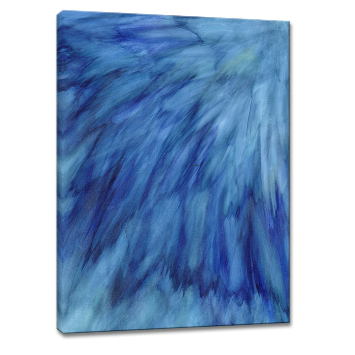 Blue Feathers' Wrapped Canvas Wall Art