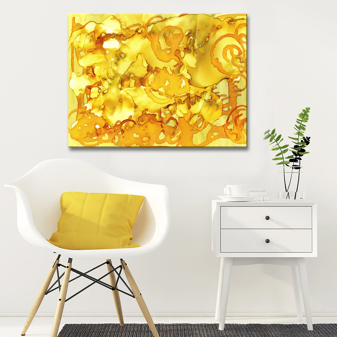 Gold Storm' Wrapped Canvas Wall Art