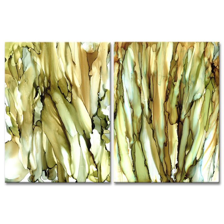 Puddles & Cattails' 2 Piece Wrapped Canvas Wall Art Set