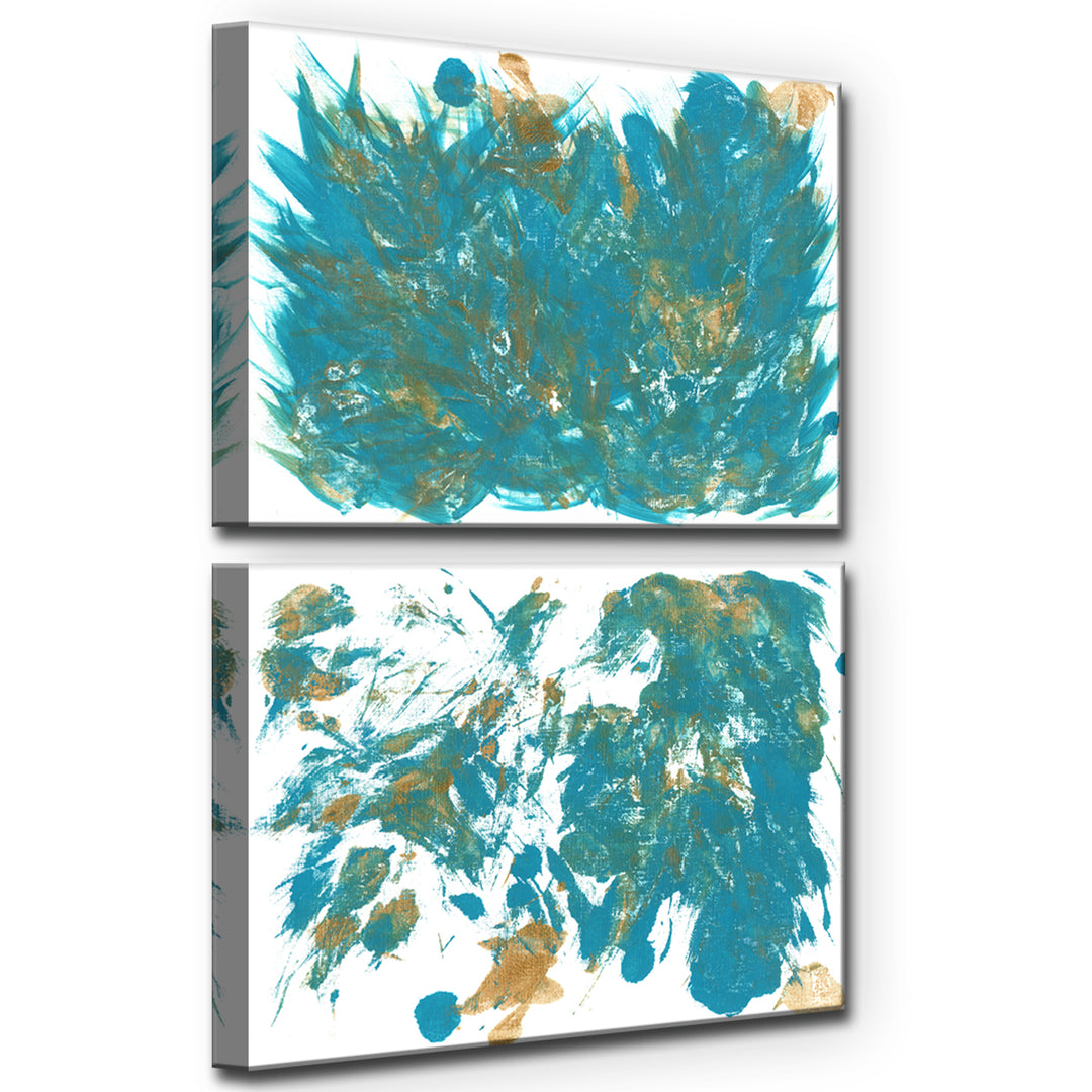 Feathers I/II' Wrapped Canvas Wall Art Set