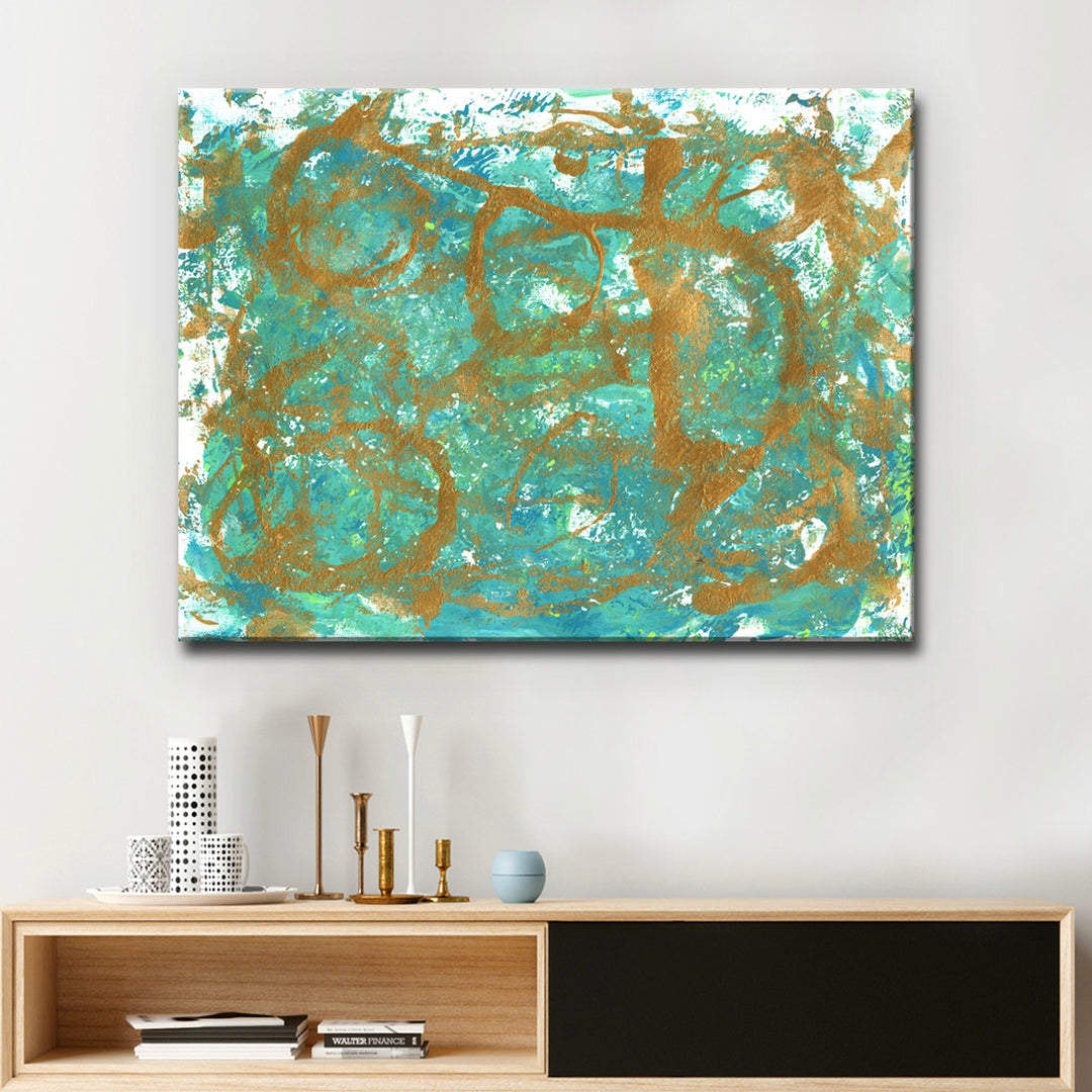 Golden Sea' Wrapped Canvas Wall Art