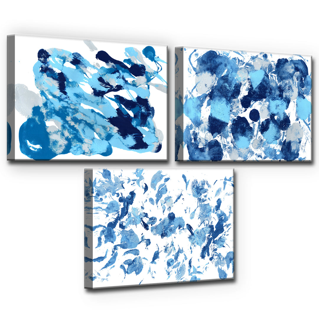 Rainy Moves I-III' Wrapped Canvas Wall Art Set