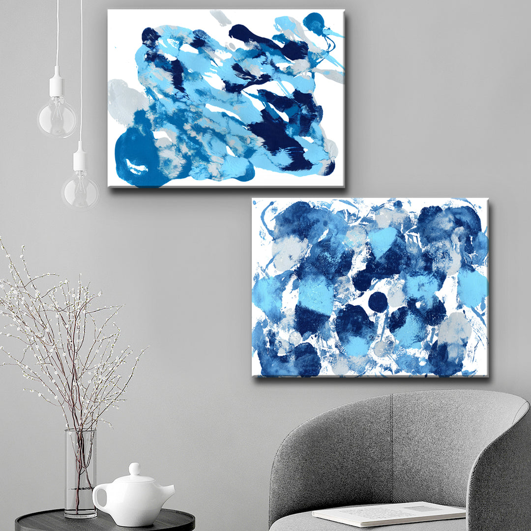 Rainy Moves I/II' Wrapped Canvas Wall Art Set