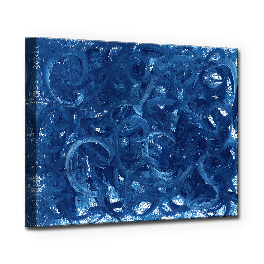Blue Waves' Wrapped Canvas Wall Art