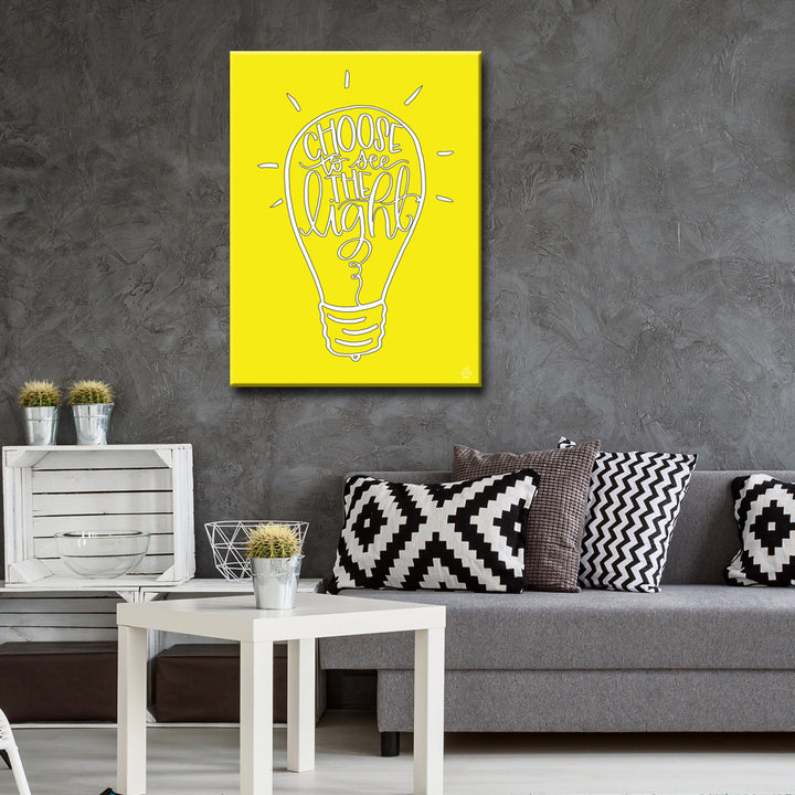 'Choose Light' Wrapped Canvas Wall Art