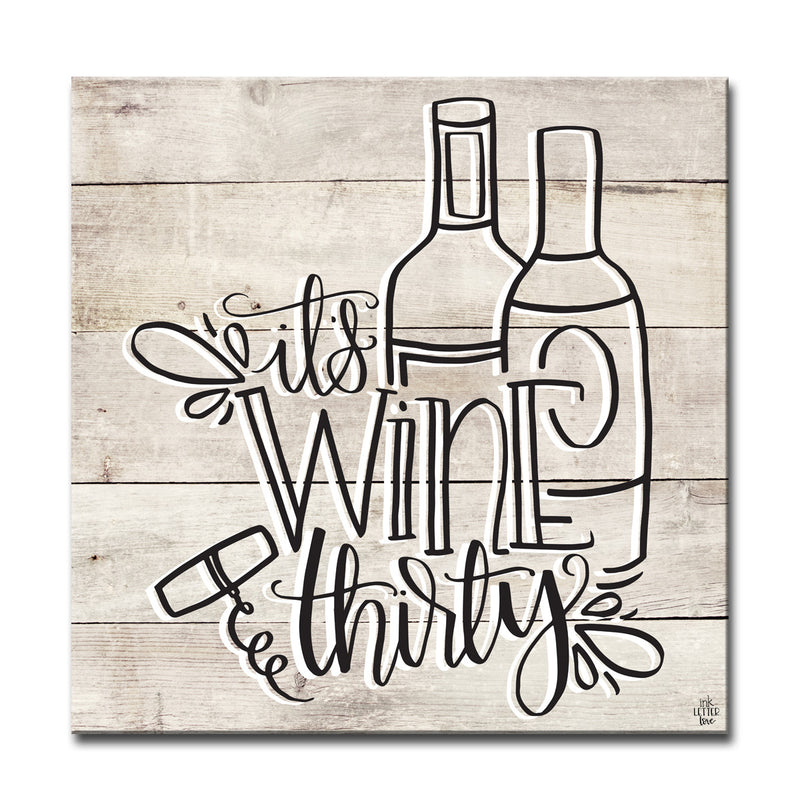 'Wine Thirty' Wrapped Canvas Wall Art