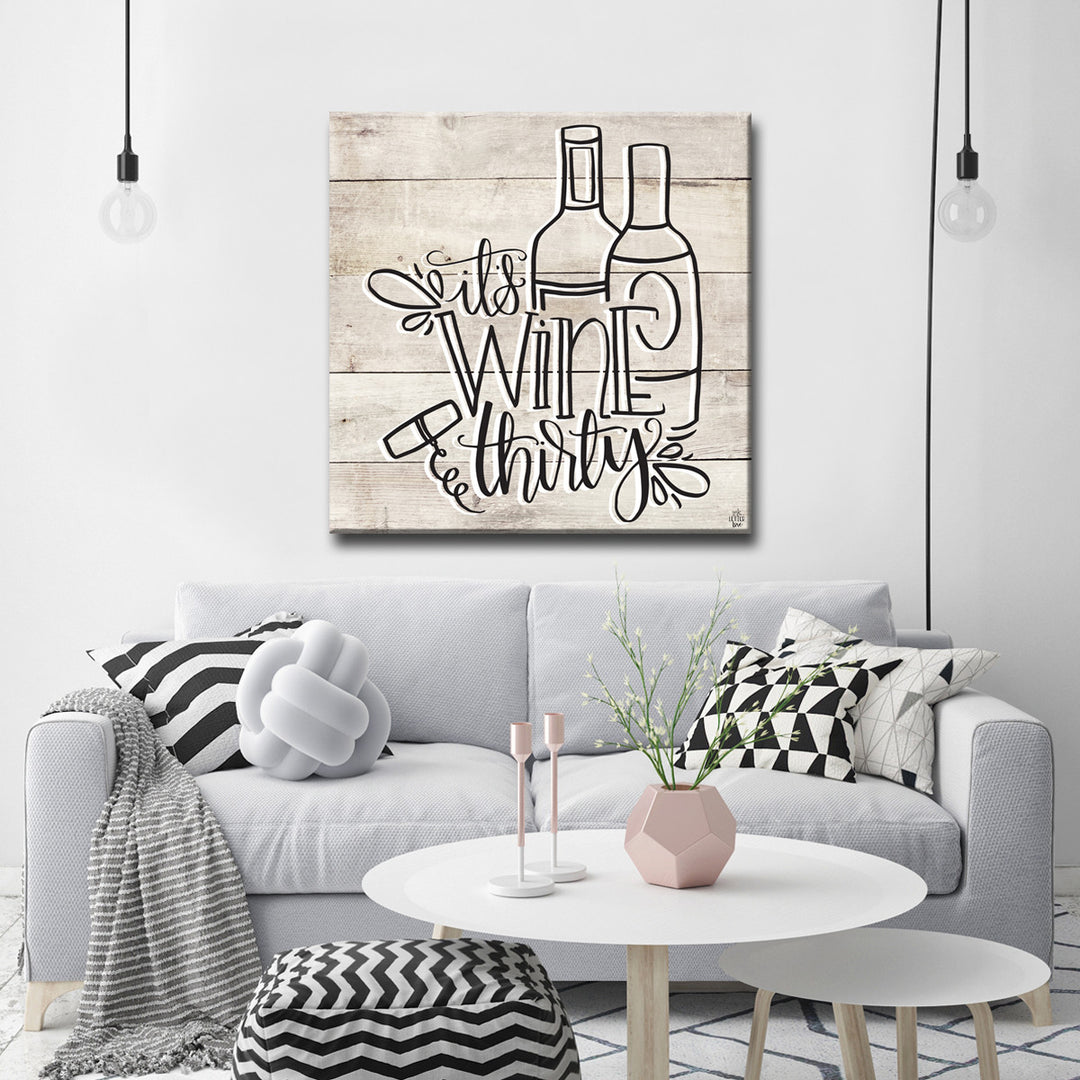 'Wine Thirty' Wrapped Canvas Wall Art