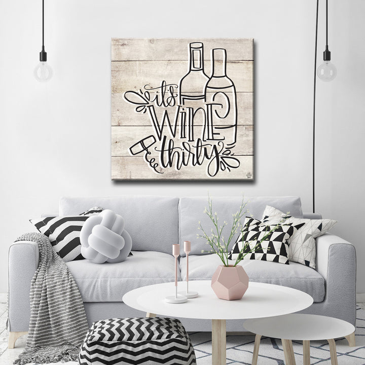 'Wine Thirty' Wrapped Canvas Wall Art