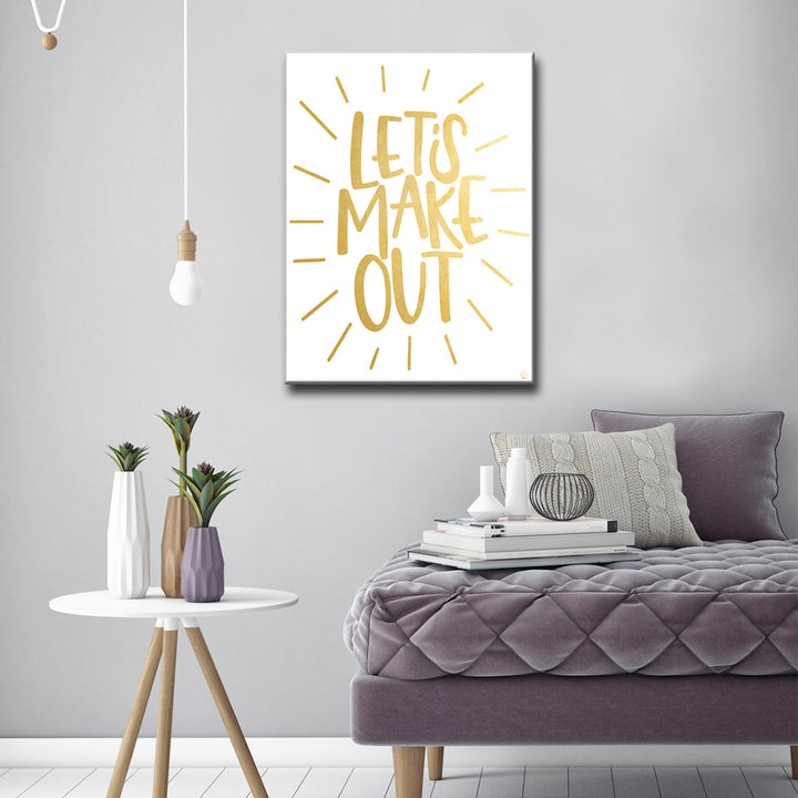 'Lets Make Out' Wrapped Canvas Wall Art