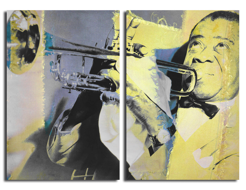 The Color of Jazz XVI' 2 Piece Wrapped Canvas Wall Art Set