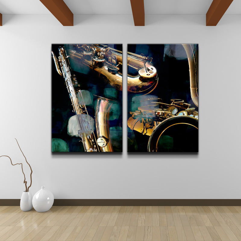 The Color of Jazz VI' 2 Piece Wrapped Canvas Wall Art