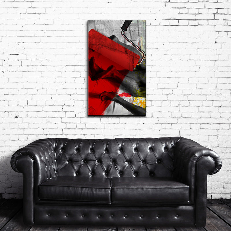 Red' Wrapped Canvas Wall Art