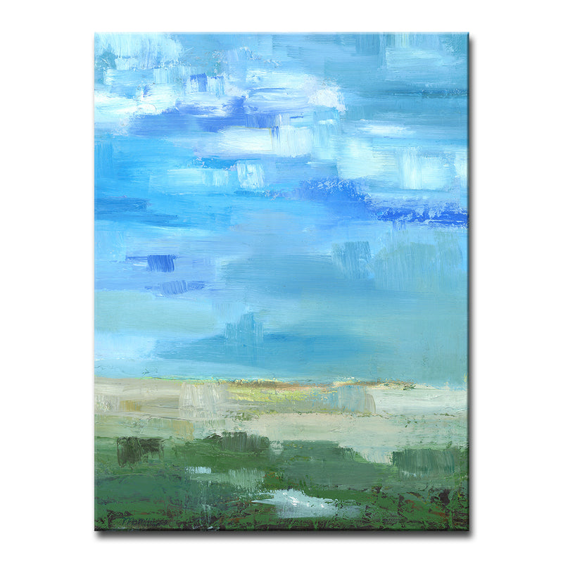 'Bright Blue I' Wrapped Canvas Wall Art