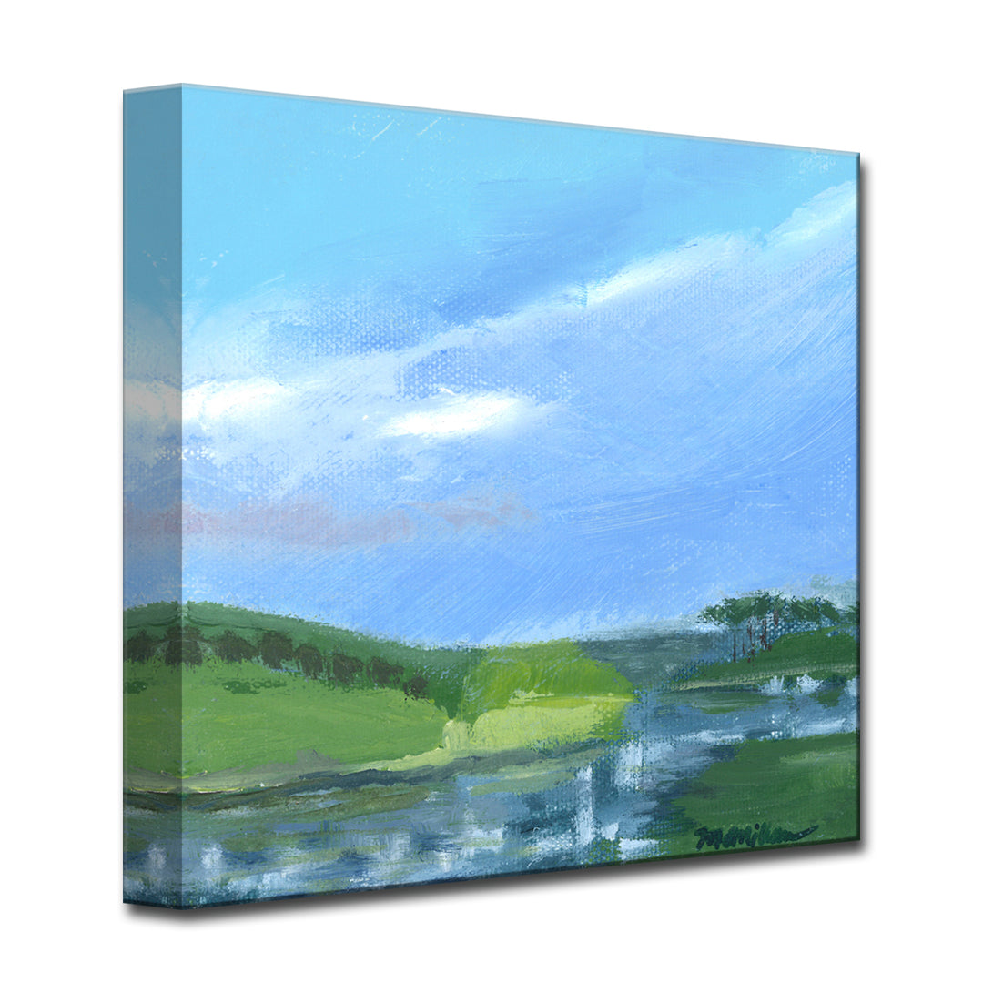 'Checkered Reflections' Wrapped Canvas Wall Art