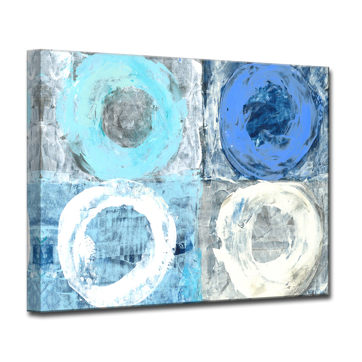 'Circular Squares' Wrapped Canvas Wall Art