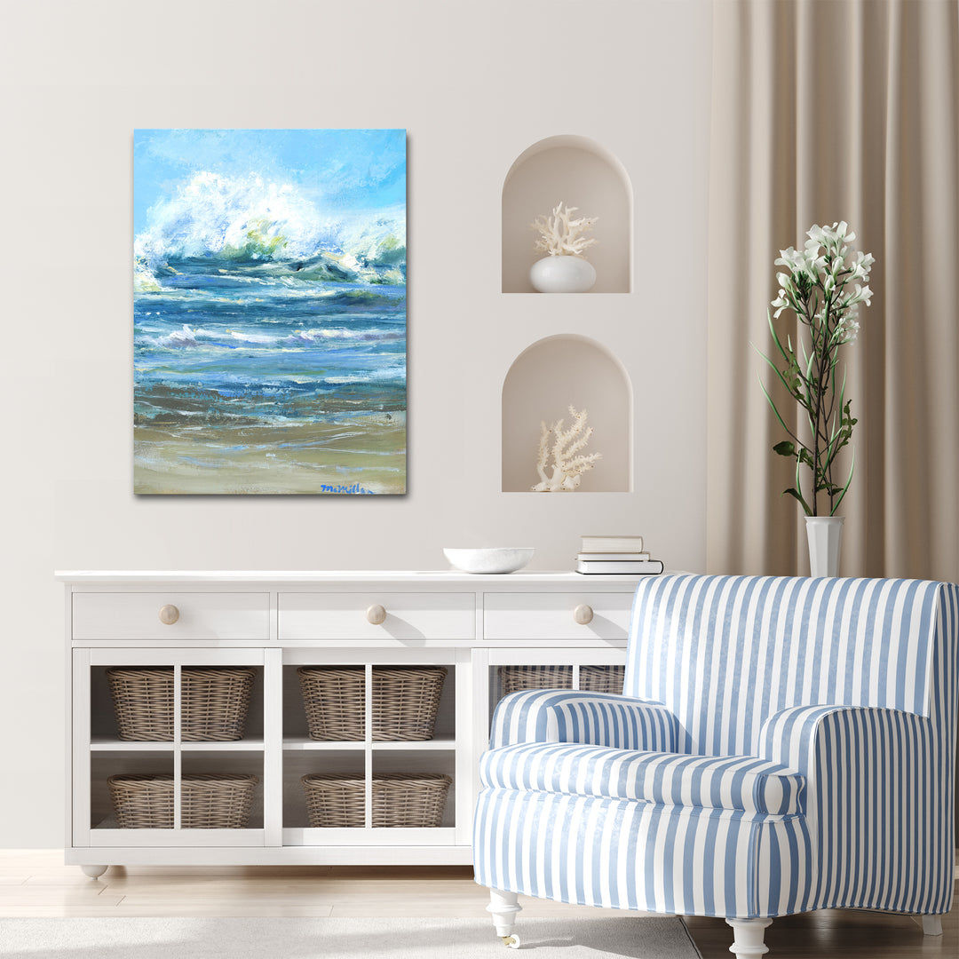 'Crashing Wave' Wrapped Canvas Wall Art