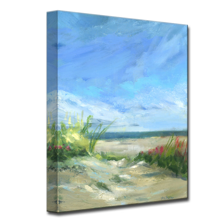 'Flowers & Seagrass' Wrapped Canvas Wall Art