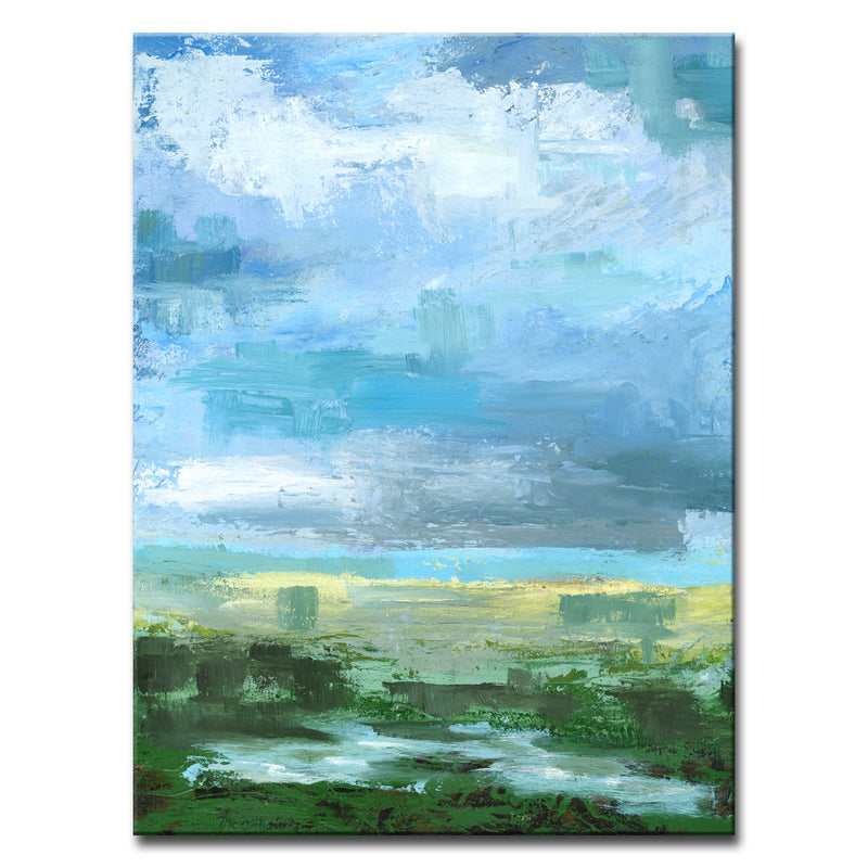 'Gray Blue Sky II' Wrapped Canvas Wall Art