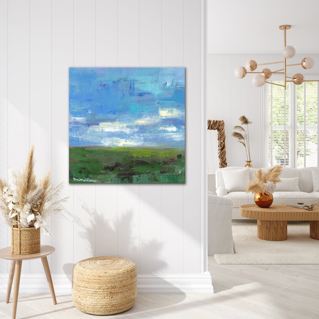 'Green Pastures' Wrapped Canvas Wall Art