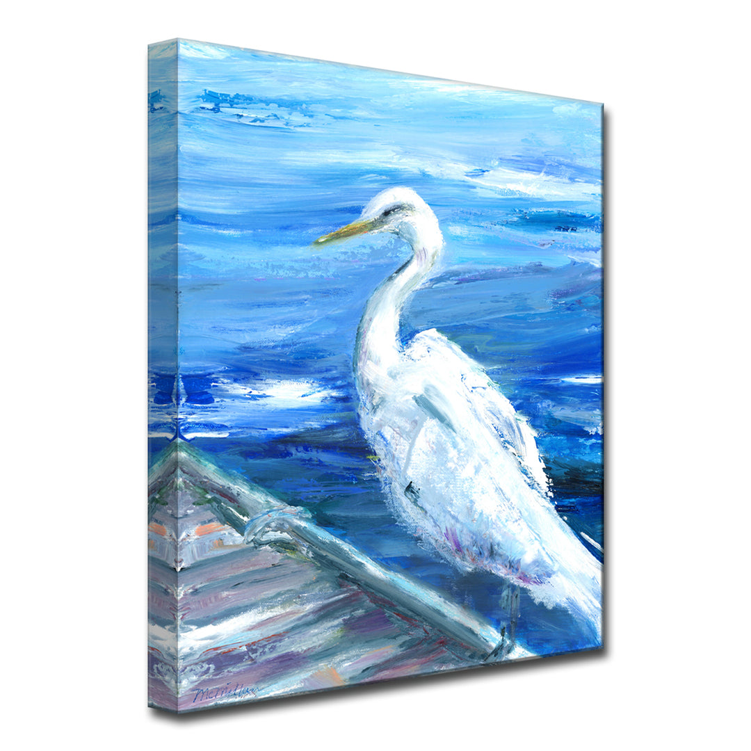 'Heron on Deck' Wrapped Canvas Wall Art