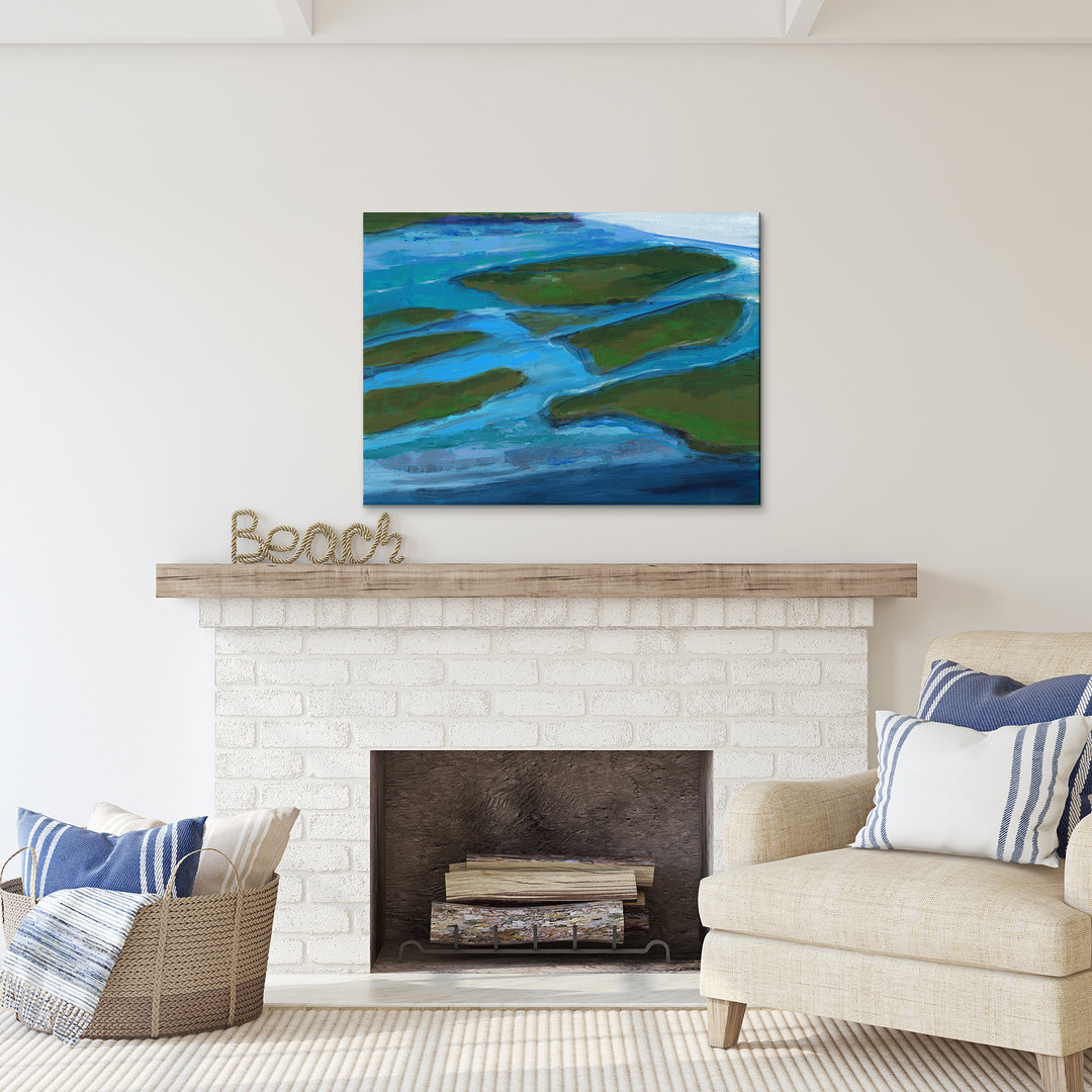 'Land Mass' Wrapped Canvas Wall Art