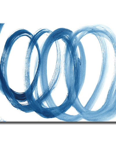 'Loopy Blue' Wrapped Canvas Wall Art