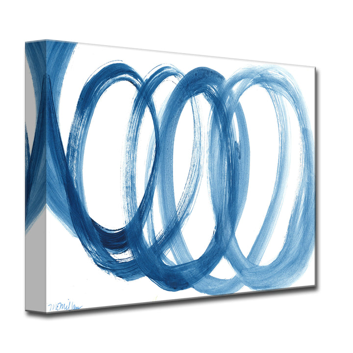 'Loopy Blue' Wrapped Canvas Wall Art