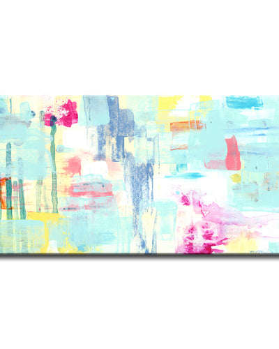 'Multi Color Pattern' Wrapped Canvas Wall Art