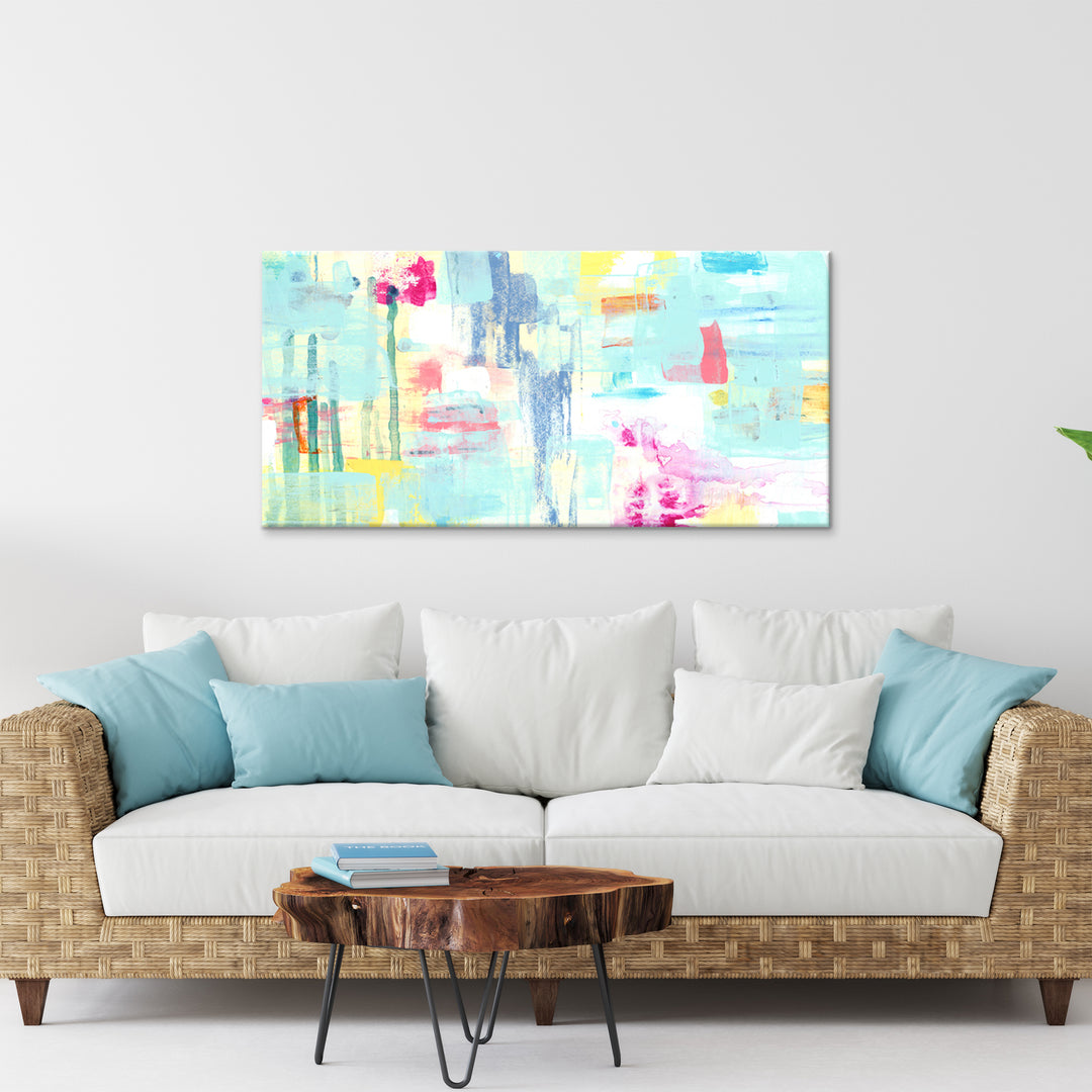 'Multi Color Pattern' Wrapped Canvas Wall Art