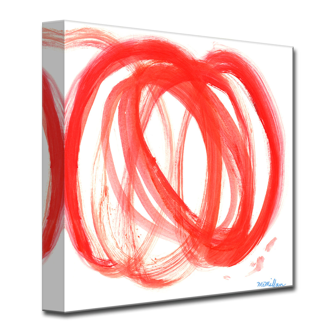 'Orange Swirl I' Wrapped Canvas Wall Art