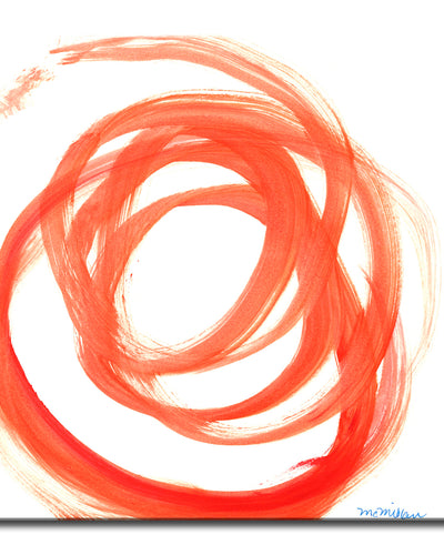 'Orange Swirl II' Wrapped Canvas Wall Art