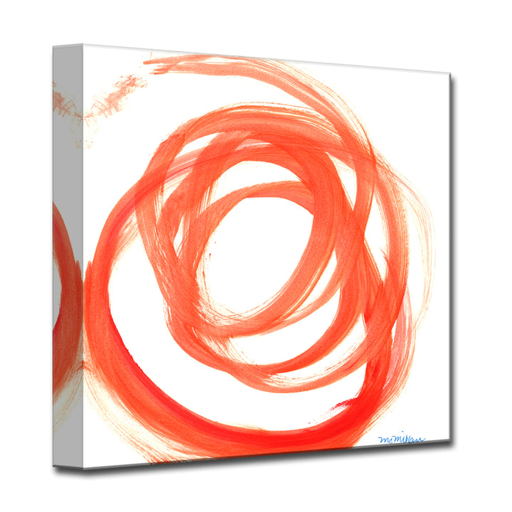 'Orange Swirl II' Wrapped Canvas Wall Art