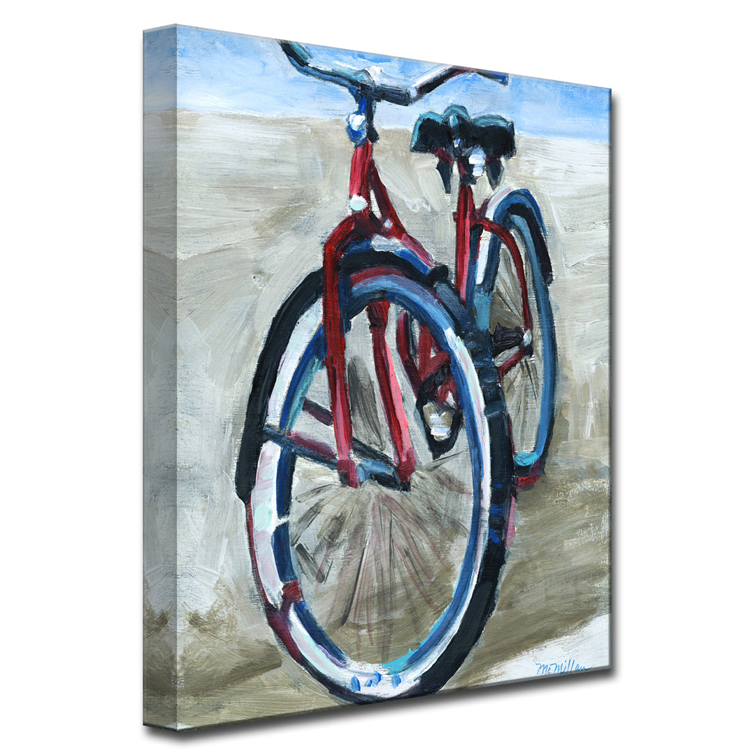 'Red Bike' Wrapped Canvas Wall Art