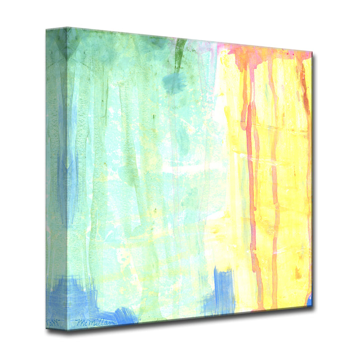 'Soft Green & Yellow' Wrapped Canvas Wall Art