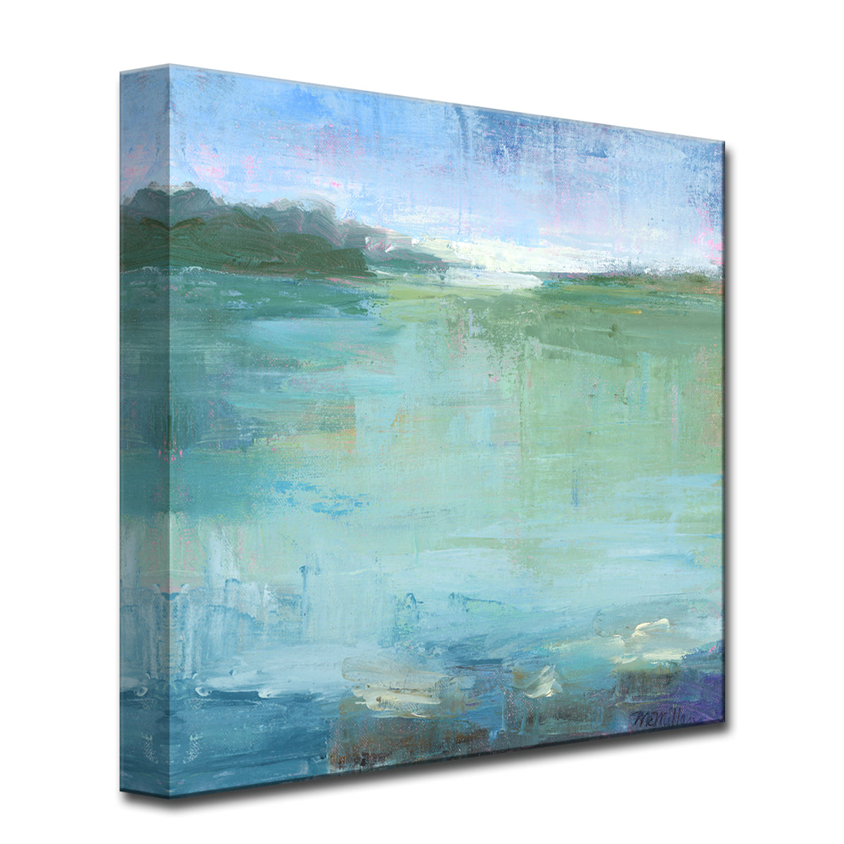 Watery' Coastal Abstract Wrapped Canvas Wall Art – Ready2HangArt