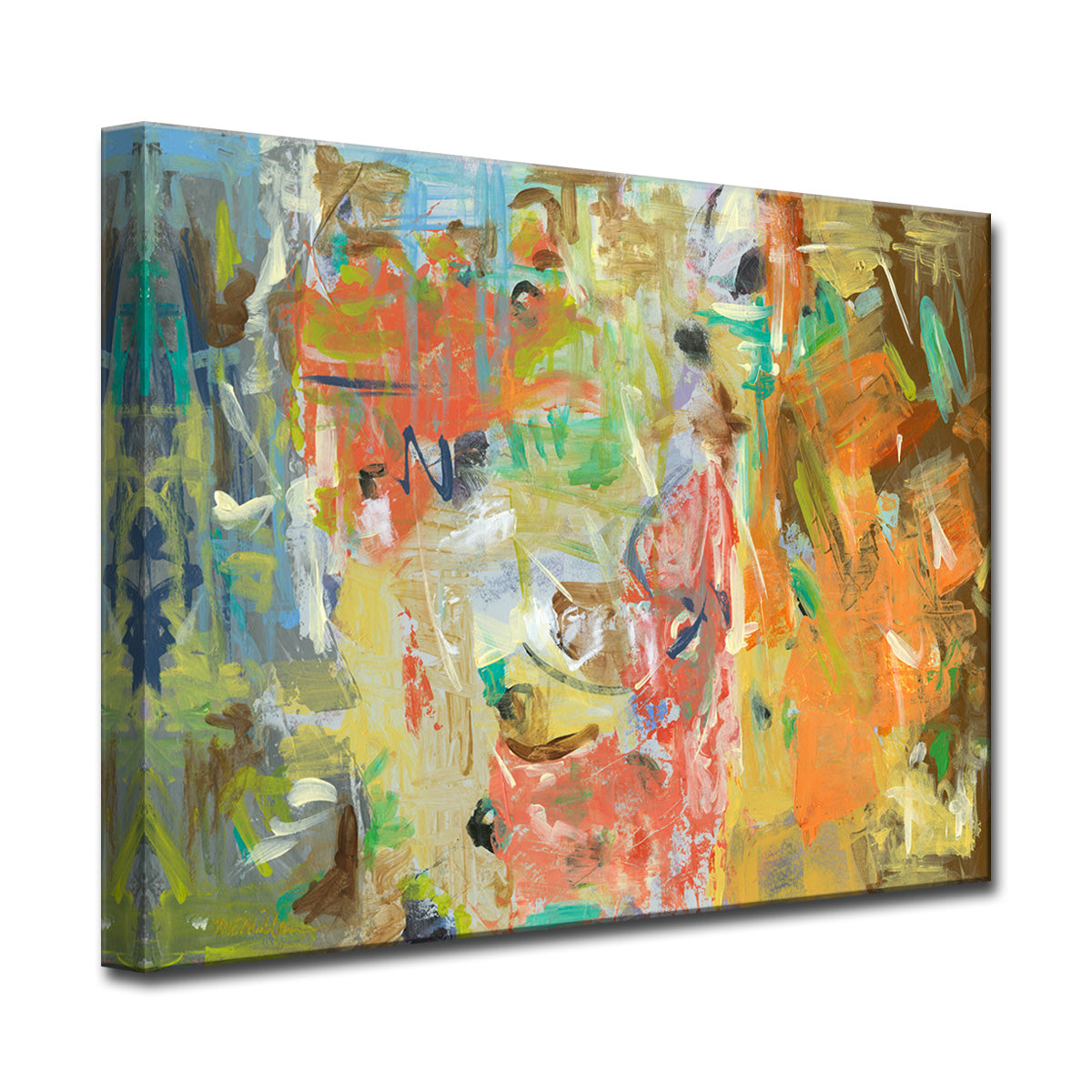 Life in Color' Coastal Abstract Wrapped Canvas Wall Art – Ready2HangArt