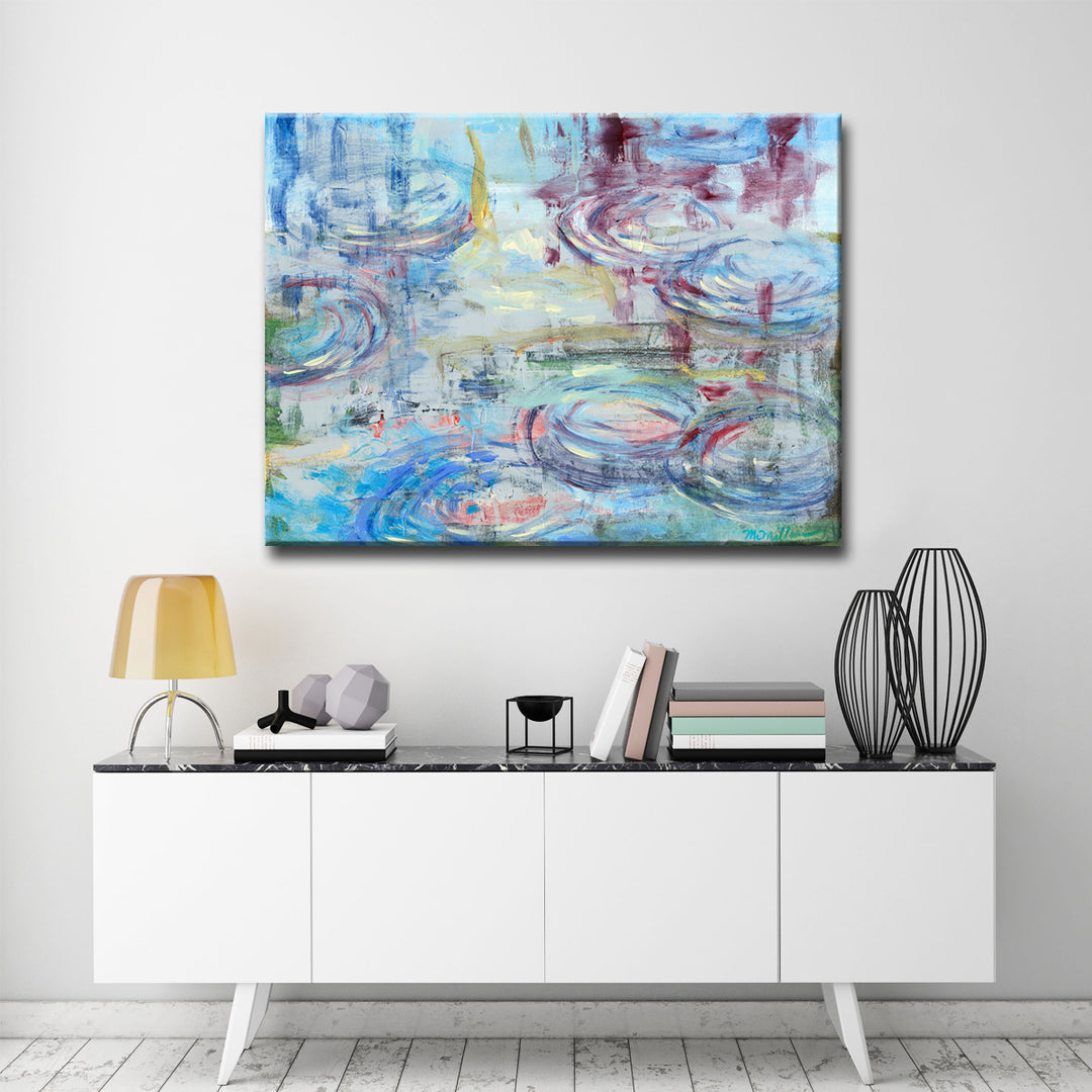 'Raindrops' Wrapped Canvas Wall Art