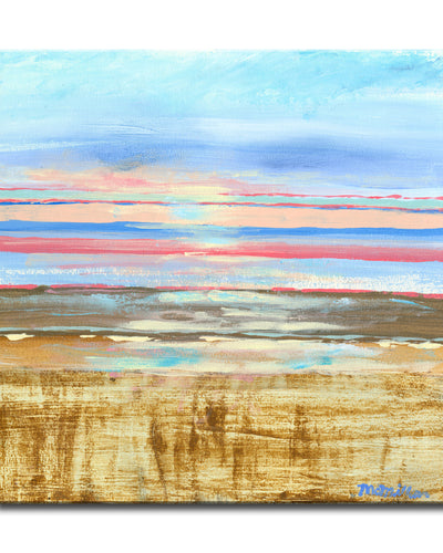 'Red Horizon' Wrapped Canvas Wall Art